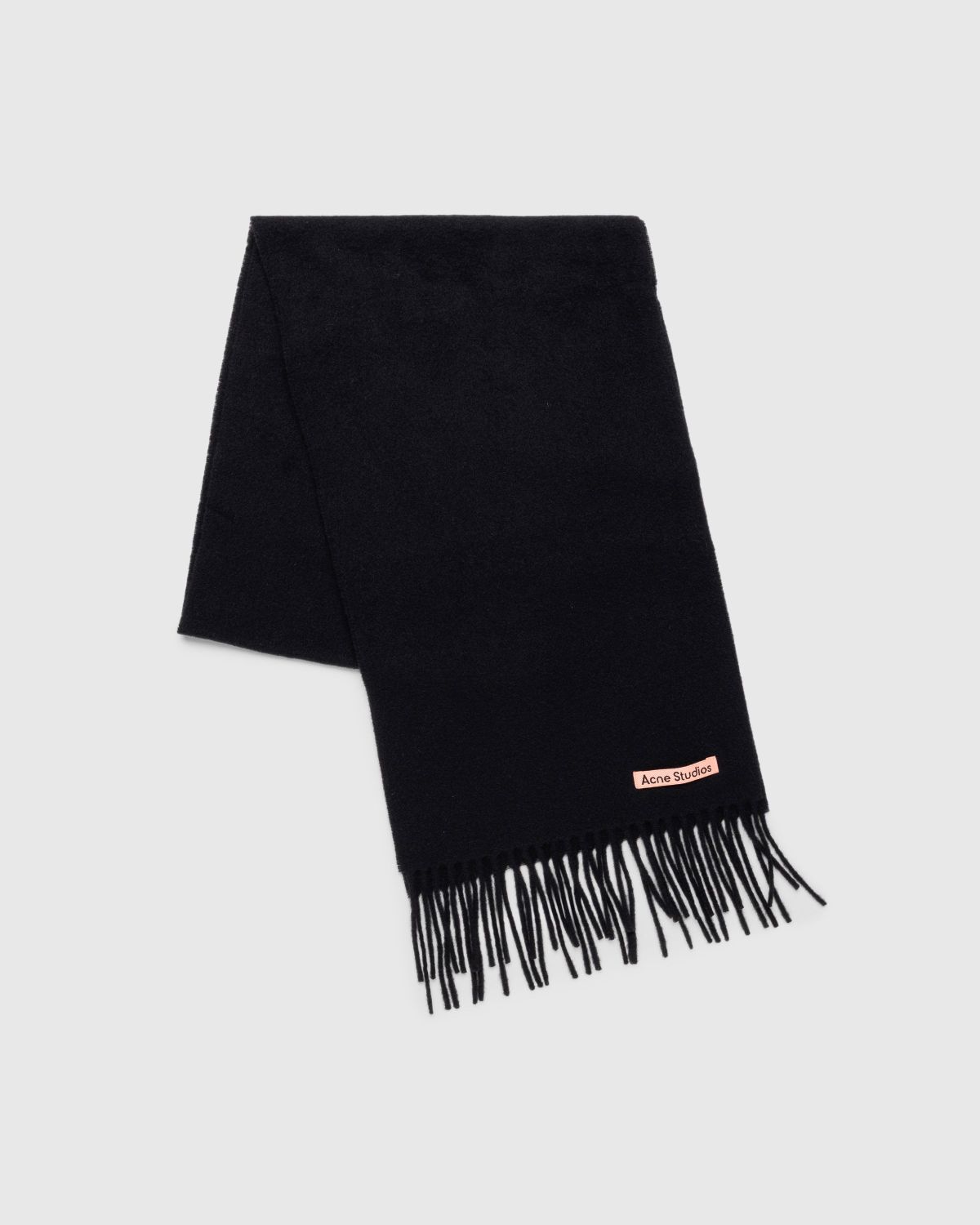 Acne Studios – Wool Fringe Scarf Black - Scarves - Black - Image 2