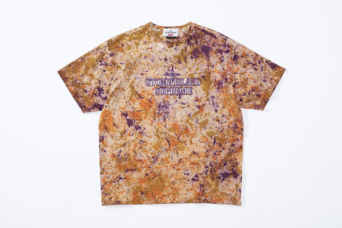 T shirt supreme x stone island on sale