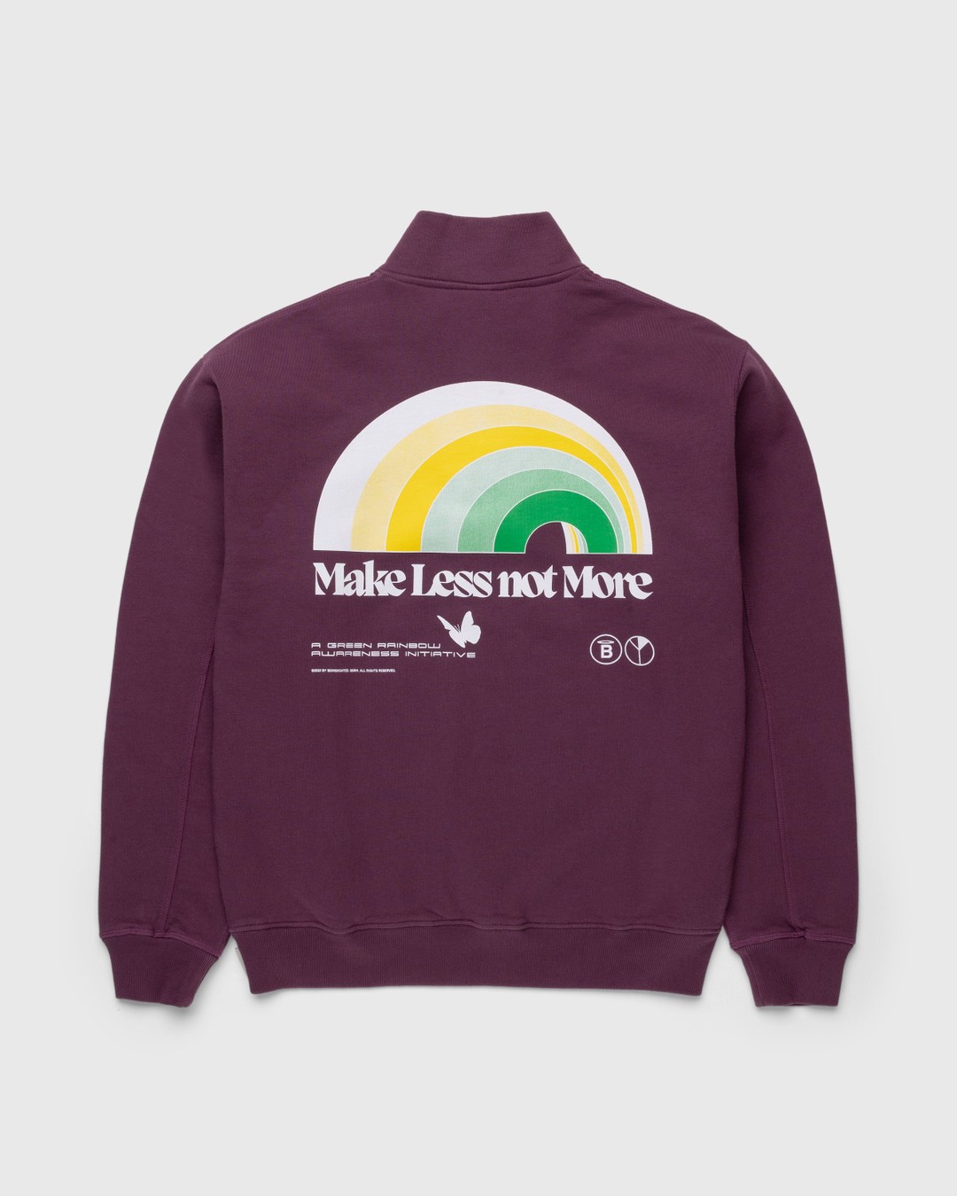BEINGHUNTED x Highsnobiety – BERLIN, BERLIN 3 Zip Mock Neck Purple - Sweats - Purple - Image 1