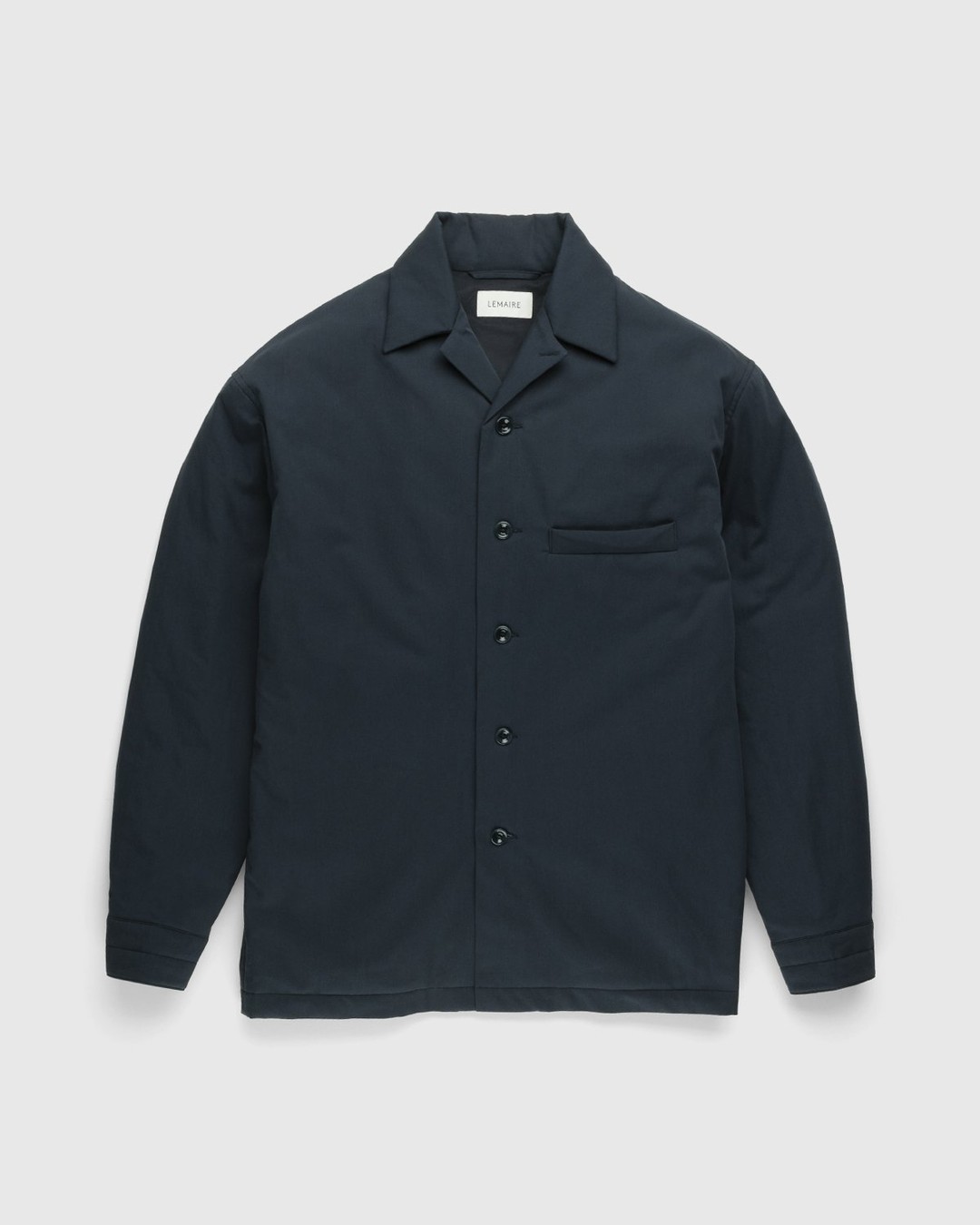 Lemaire – Wadded Brushed Overshirt Vulcan Blue - Shirts - Blue - Image 1