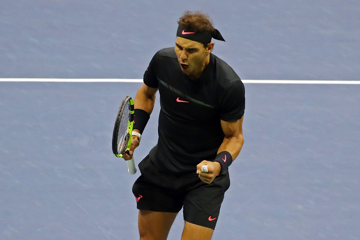 Nadal in sleeves at the 2017 U.S. Open