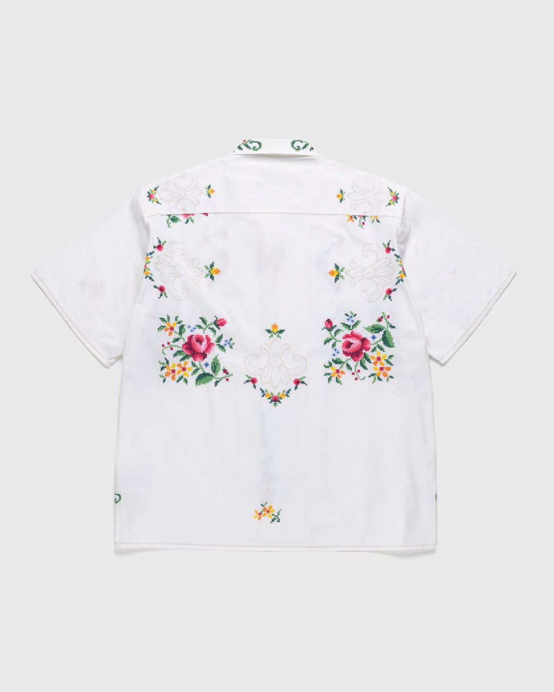 Diomene by Damir Doma – Embroidered Vacation Shirt White/Green - Shirts - White - Image 2