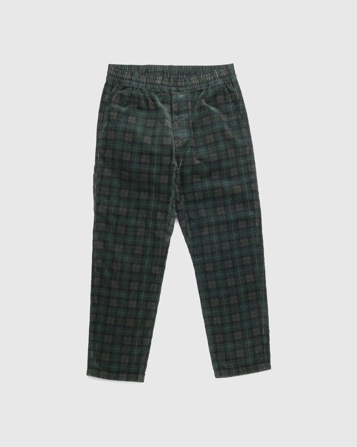 Carhartt WIP – Rinsed Plaid Flint Pant Grove - Pants - Green - Image 1