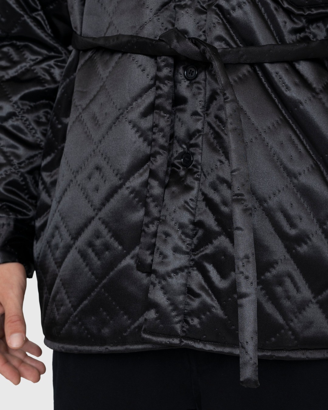 Acne Studios – Quilted Satin Jacket Black - Jackets - Black - Image 6