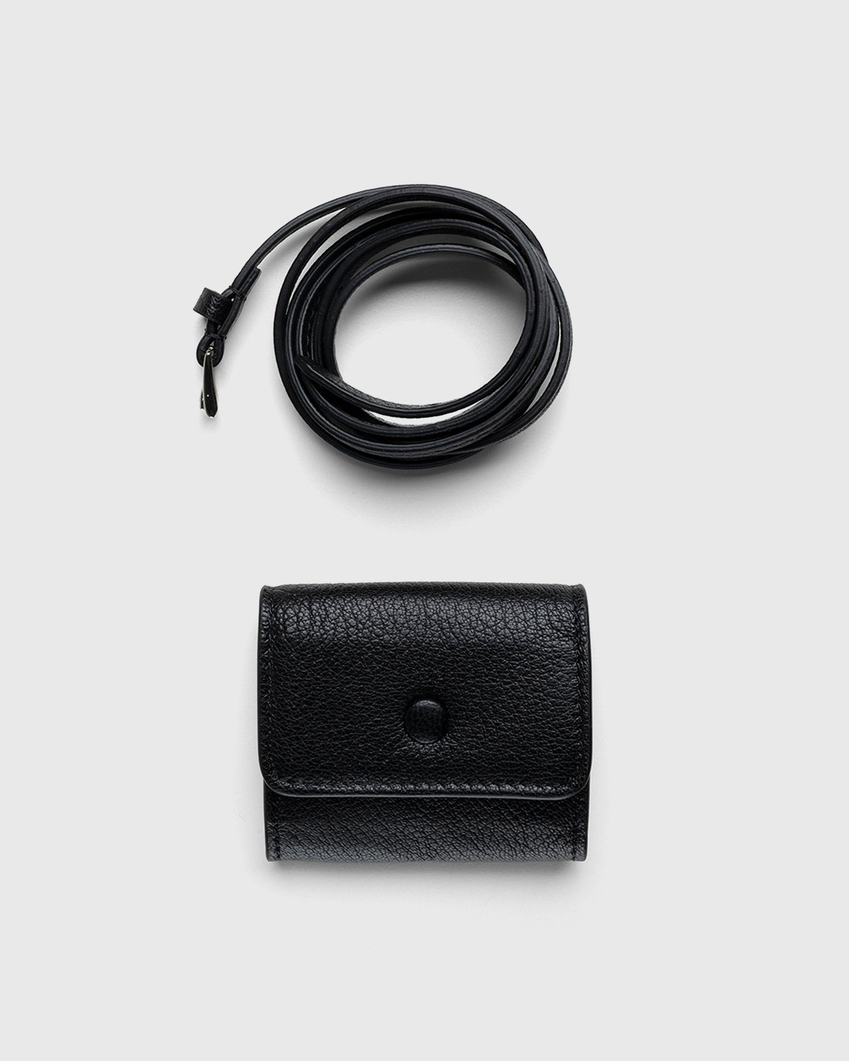 Maison Margiela – Leather AirPods Case Black - Phone cases - Black - Image 4