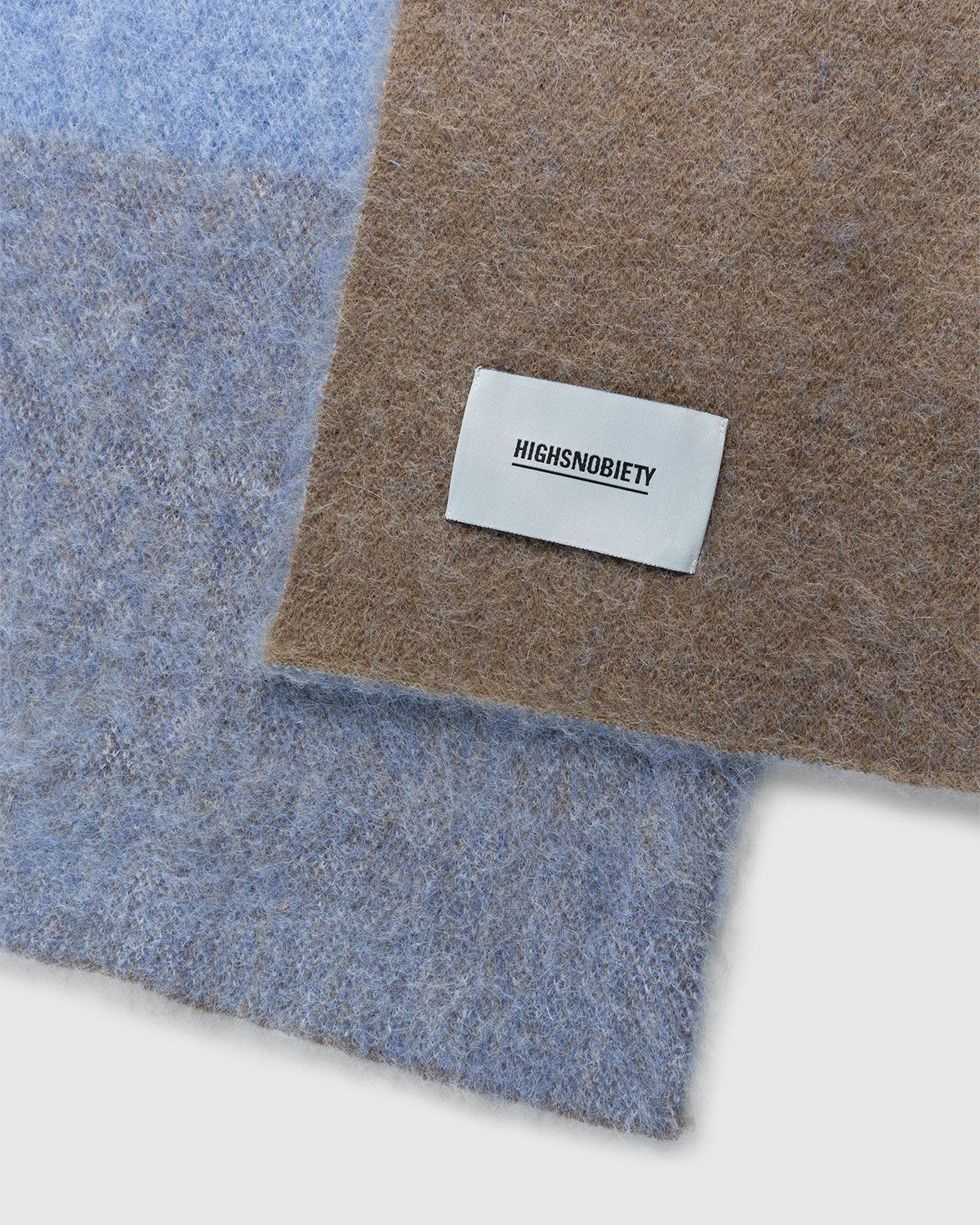 Highsnobiety – Check Alpaca Scarf Multi Blue - Scarves - Blue - Image 2