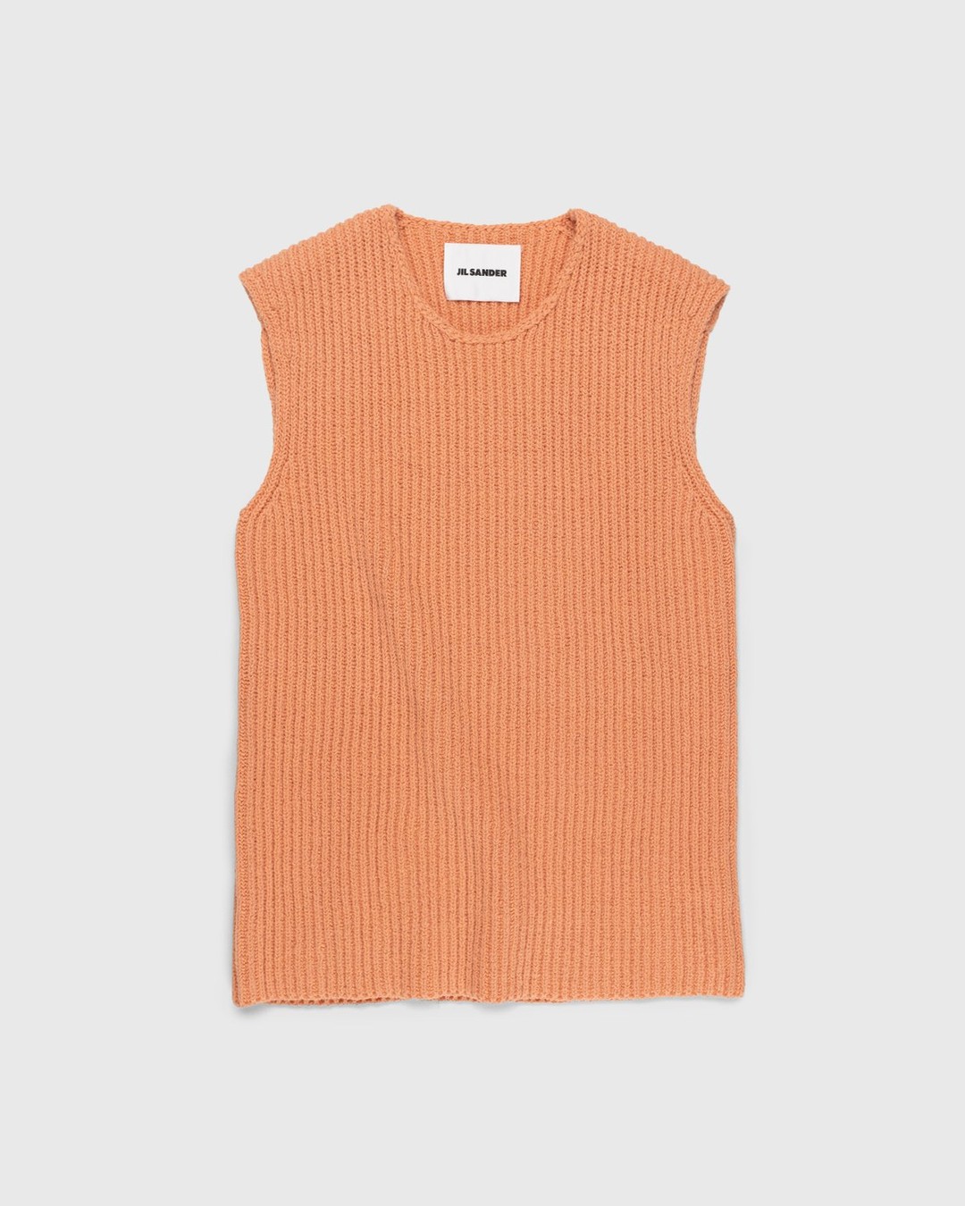 Jil Sander – Rib Knit Vest Orange - Gilets - Orange - Image 1