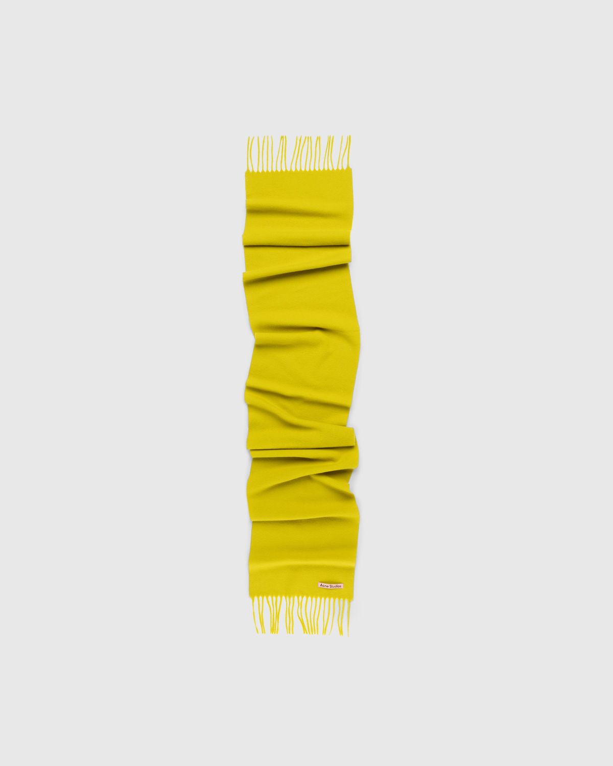 Acne Studios – Skinny Fringe Wool Scarf  - Scarves - Yellow - Image 1