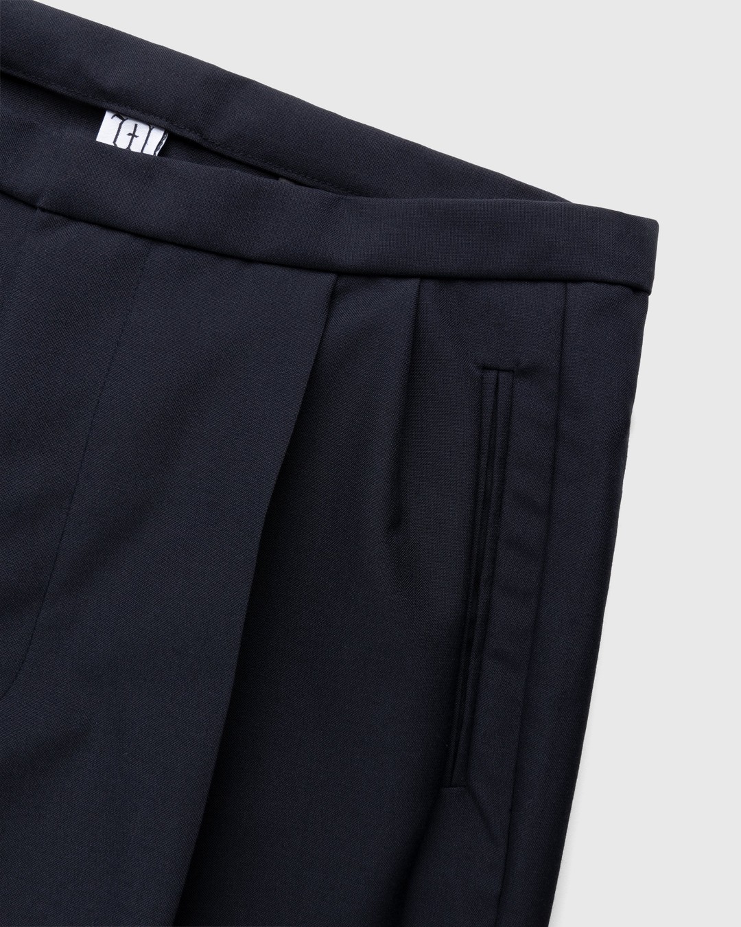 Winnie New York – Pleated Wool Trousers Navy - Pants - Blue - Image 4