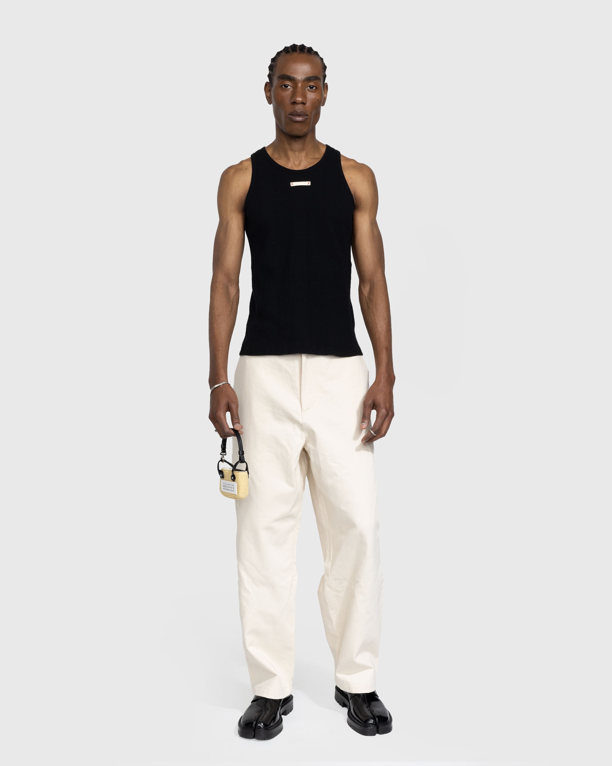 Maison Margiela – Rib Tank Top Black - Men Tops - Black - Image 6