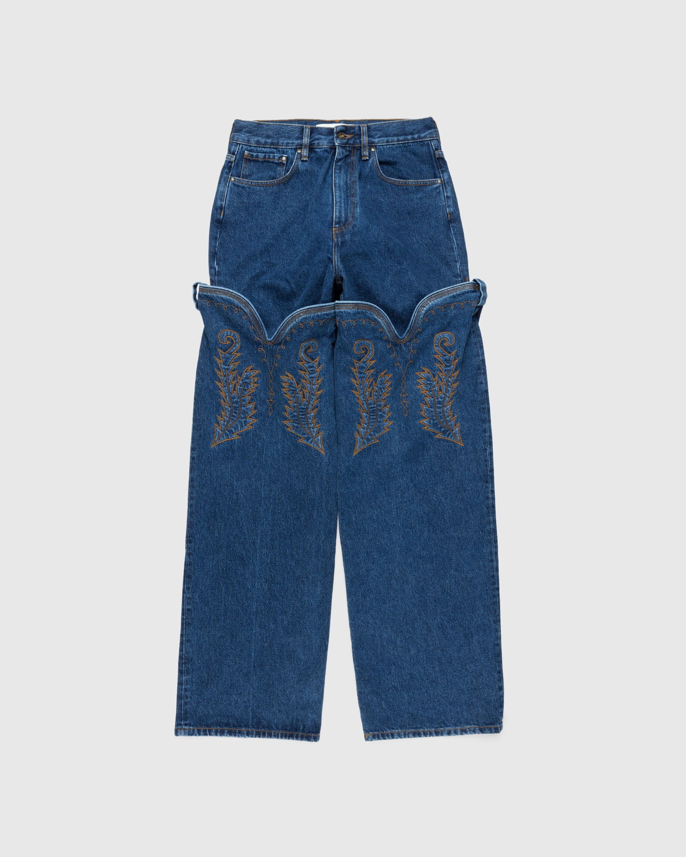 Y/Project – Classic Maxi Cowboy Cuff Jeans Navy | Highsnobiety Shop