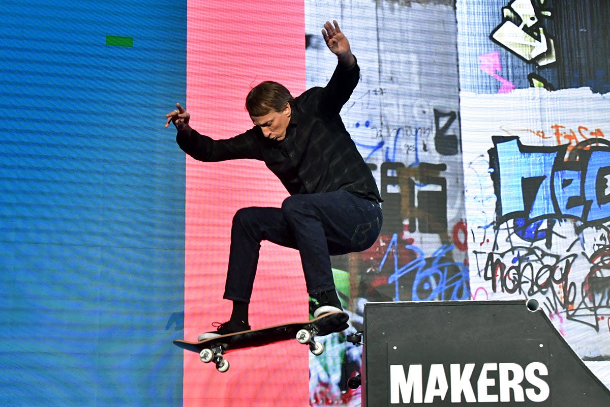 Tony Hawk skateboarding