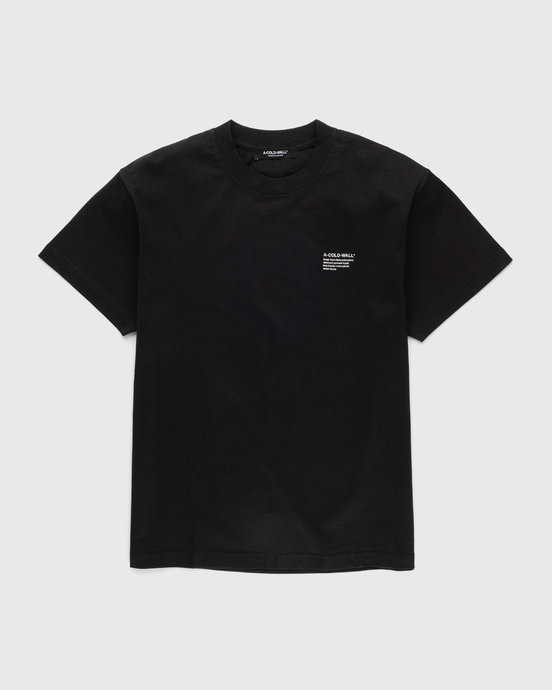 A-Cold-Wall* – Prose T-Shirt Black - T-Shirts - Black - Image 1