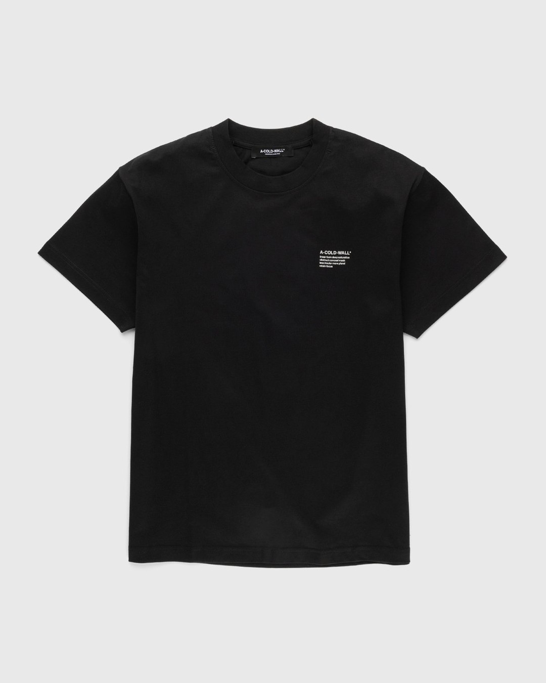 A-Cold-Wall* – Prose T-Shirt Black - Tops - Black - Image 1