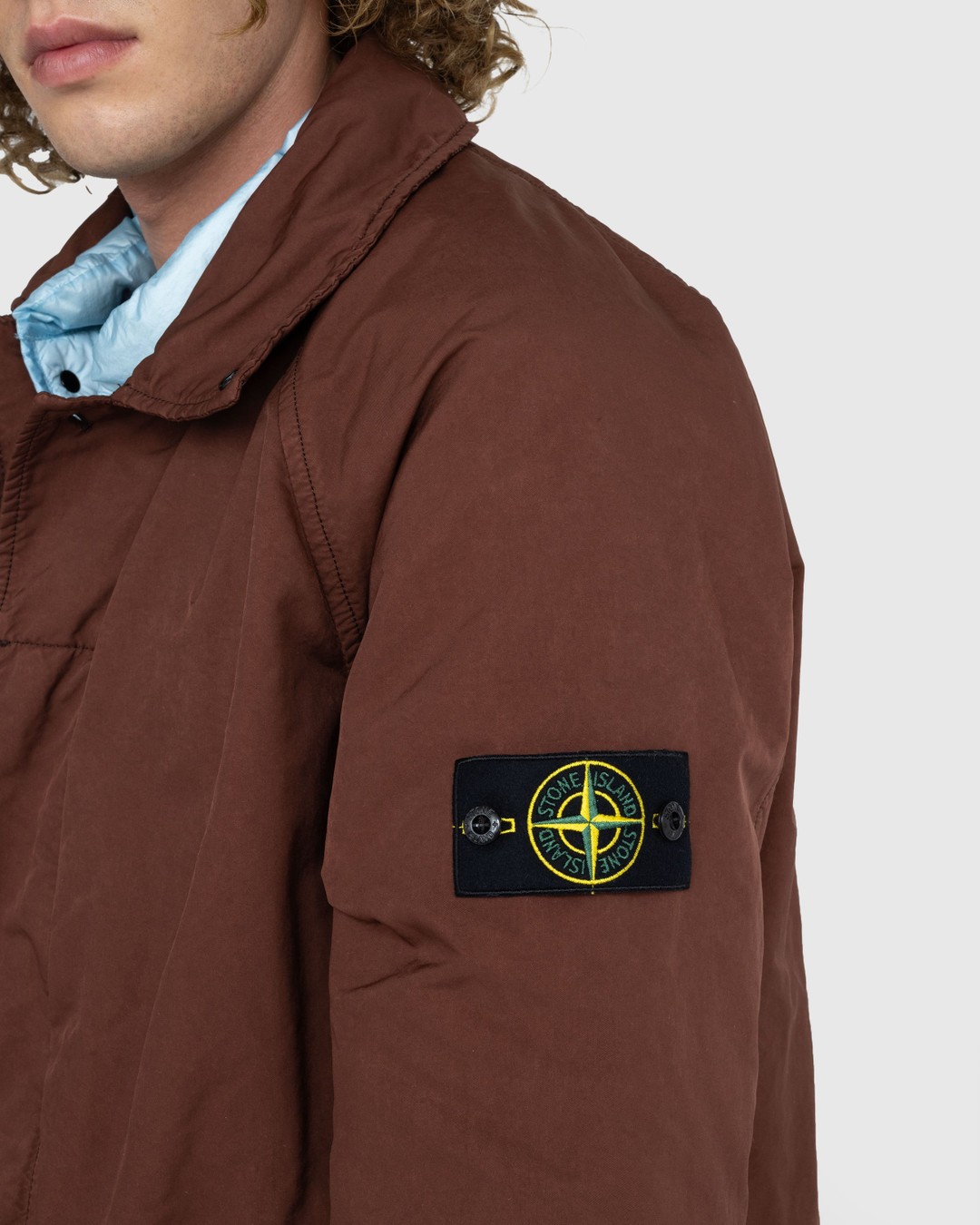 Burgundy stone top island overshirt