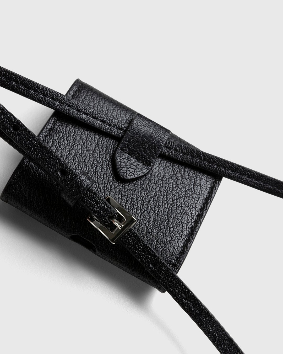 Maison Margiela – Leather AirPods Case Black - Phone cases - Black - Image 6