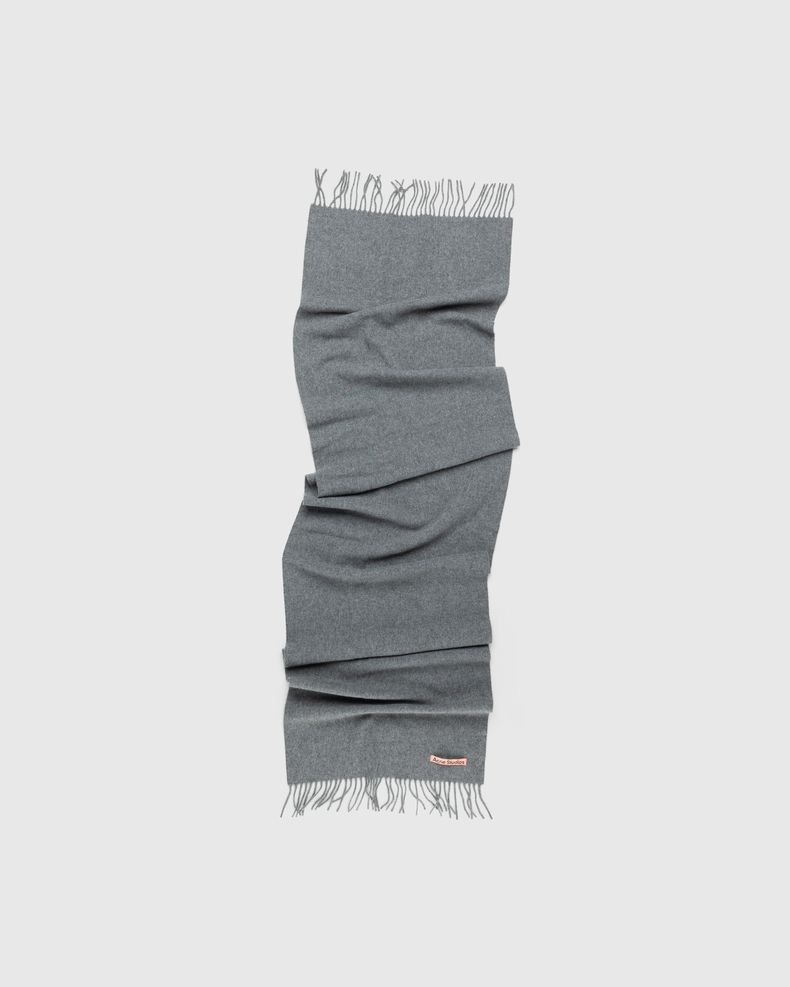 Acne Studios – Wool Fringe Scarf Grey Melange