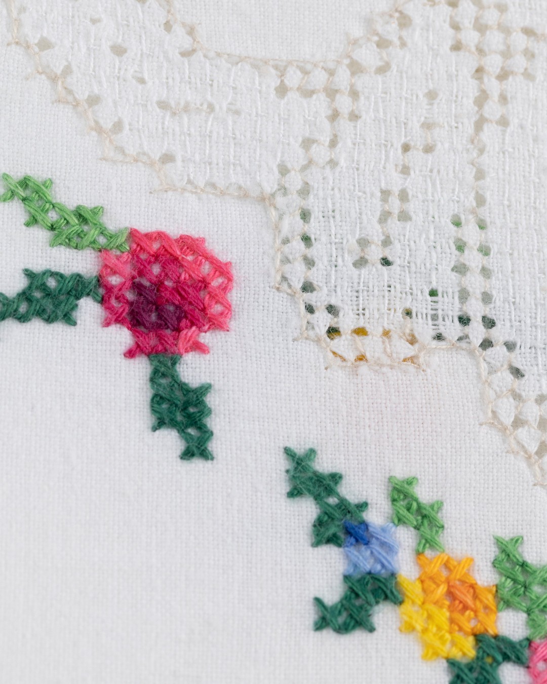Diomene by Damir Doma – Embroidered Vacation Shirt White/Green - Shirts - White - Image 3