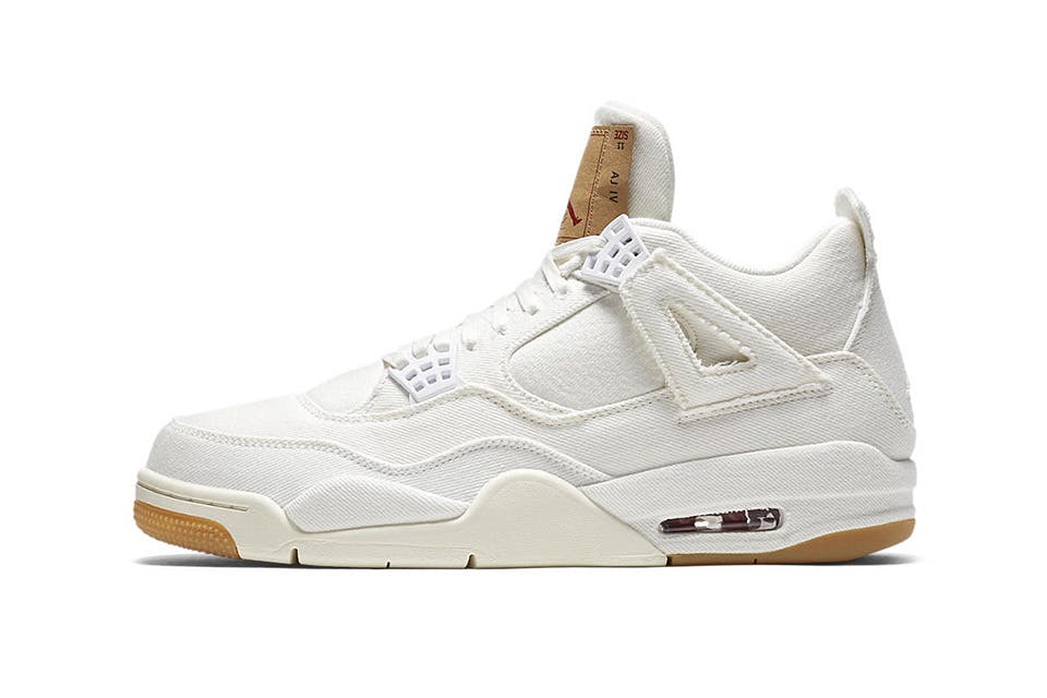 levis x jordan 4 white official look Air Jordan Levi’s x Nike