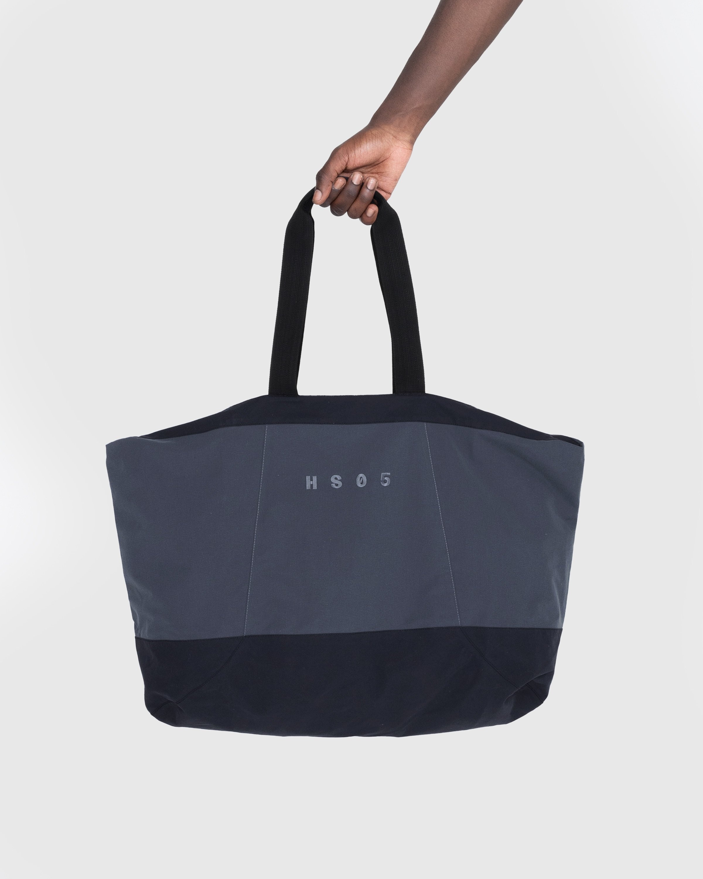 Navy blue nylon tote bag on sale