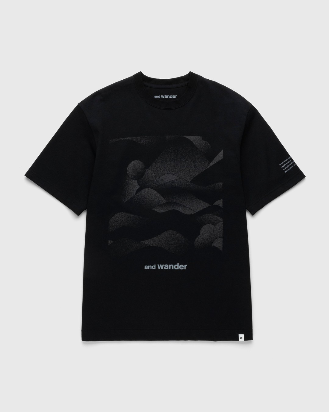 And Wander – Mountain Camo Tee Black - T-shirts - Black - Image 1