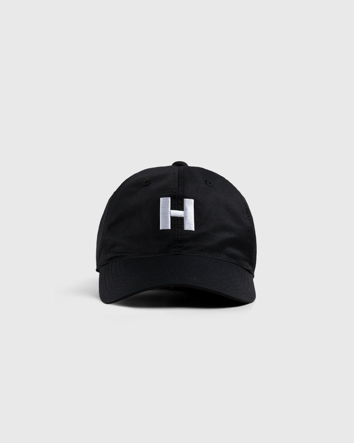 Highsnobiety – Cotton Nylon "H" Logo Cap Black - Hats - Black - Image 2