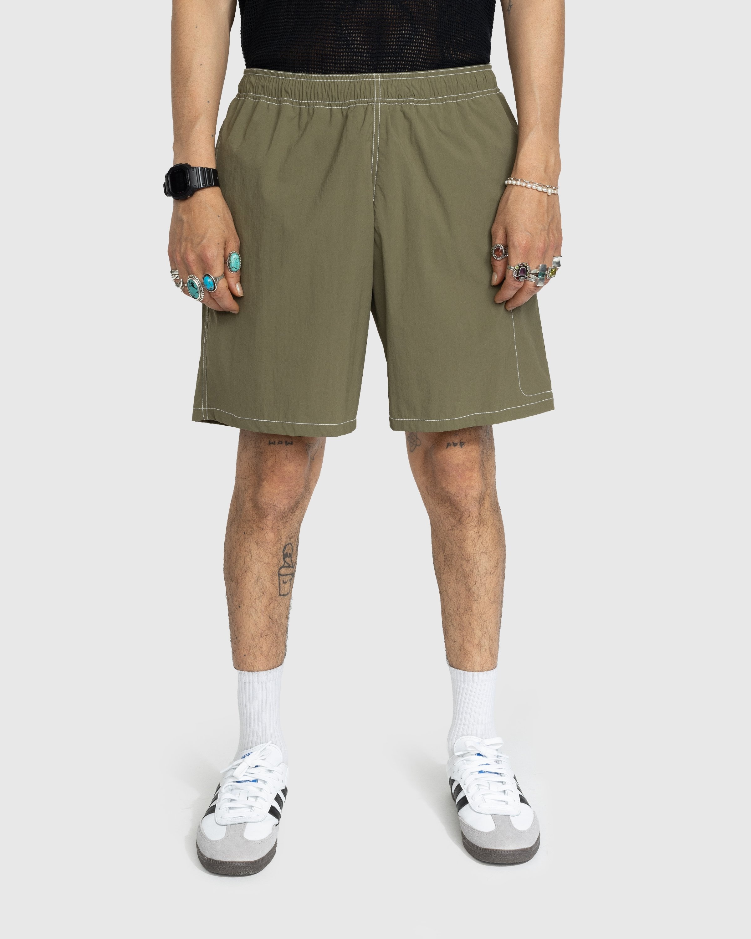 Highsnobiety – Side Cargo Shorts Khaki - Active Shorts - Green - Image 2