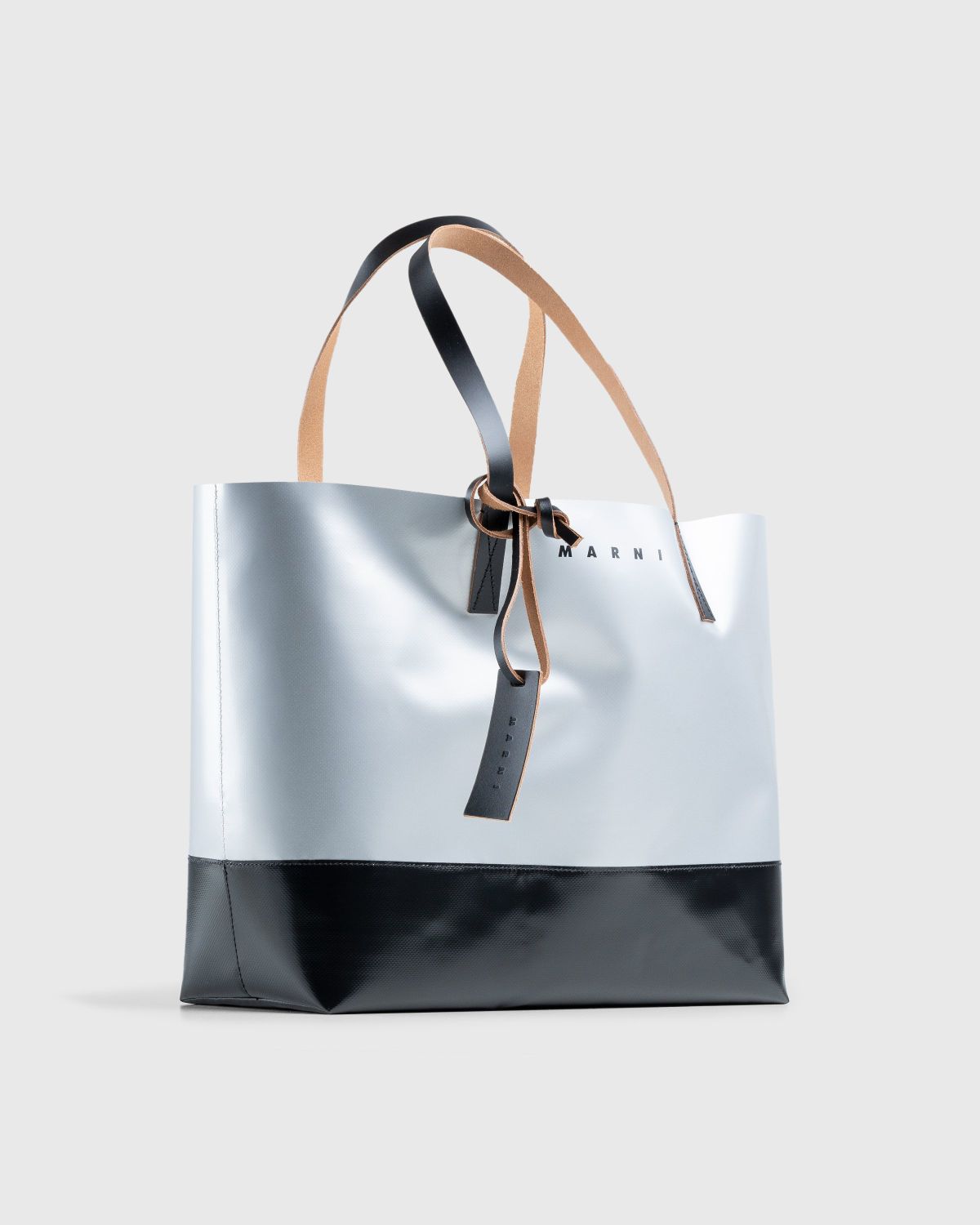 Marni – Tribeca Two-Tone Tote Bag Light Grey - Bags - Multi - Image 3
