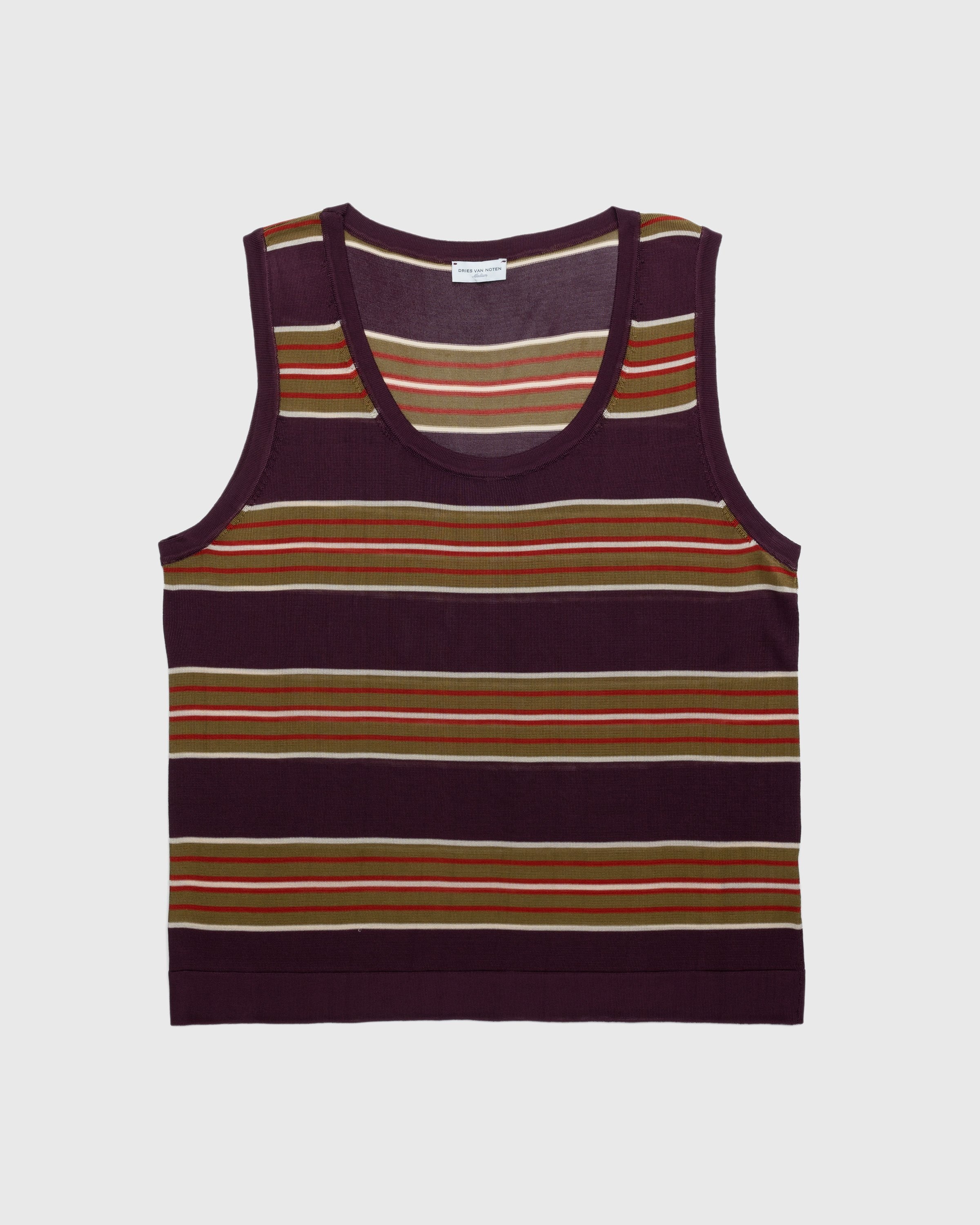 Dries van Noten – Milenco Striped Tank Top Burgundy | Highsnobiety