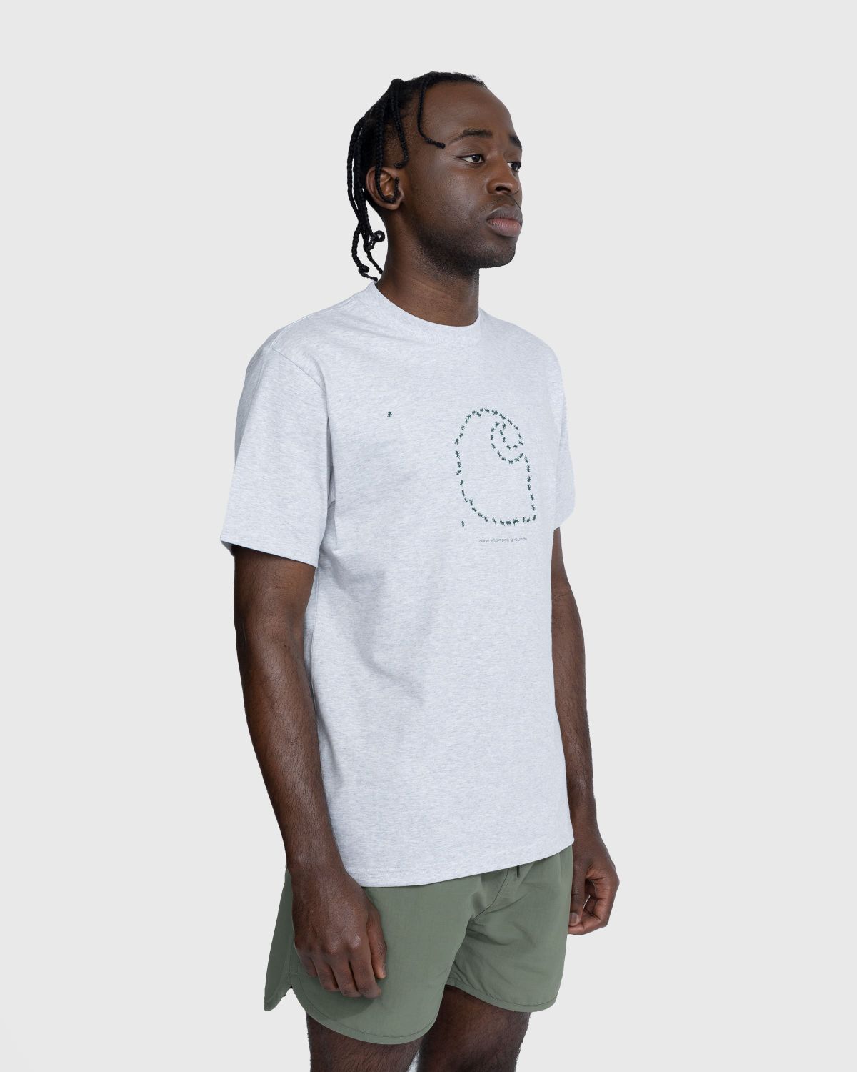 Carhartt WIP – Stomping Grounds T-Shirt Ash Heather/Dollar Green - Tops - Black - Image 4