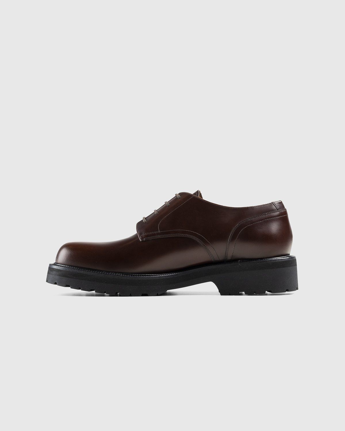 Dries Van Noten – Leather Lace-Up Derby Shoes Brown - Image 2