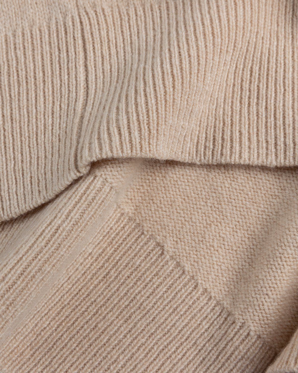 Acne Studios – Cashmere Blend V-Neck Sweater Biscuit Beige - Knitwear - Beige - Image 5