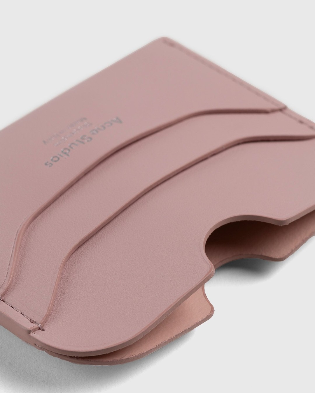 Acne Studios – Leather Card Case Powder Pink - Wallets - Pink - Image 4