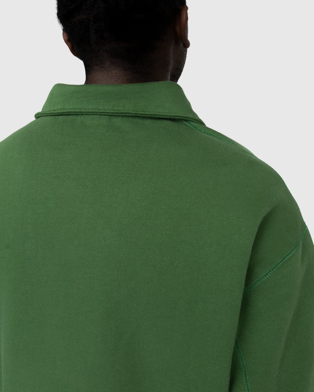 Highsnobiety – Classic Quarter Zip Fleece Olive - Sweatshirts - Green - Image 8