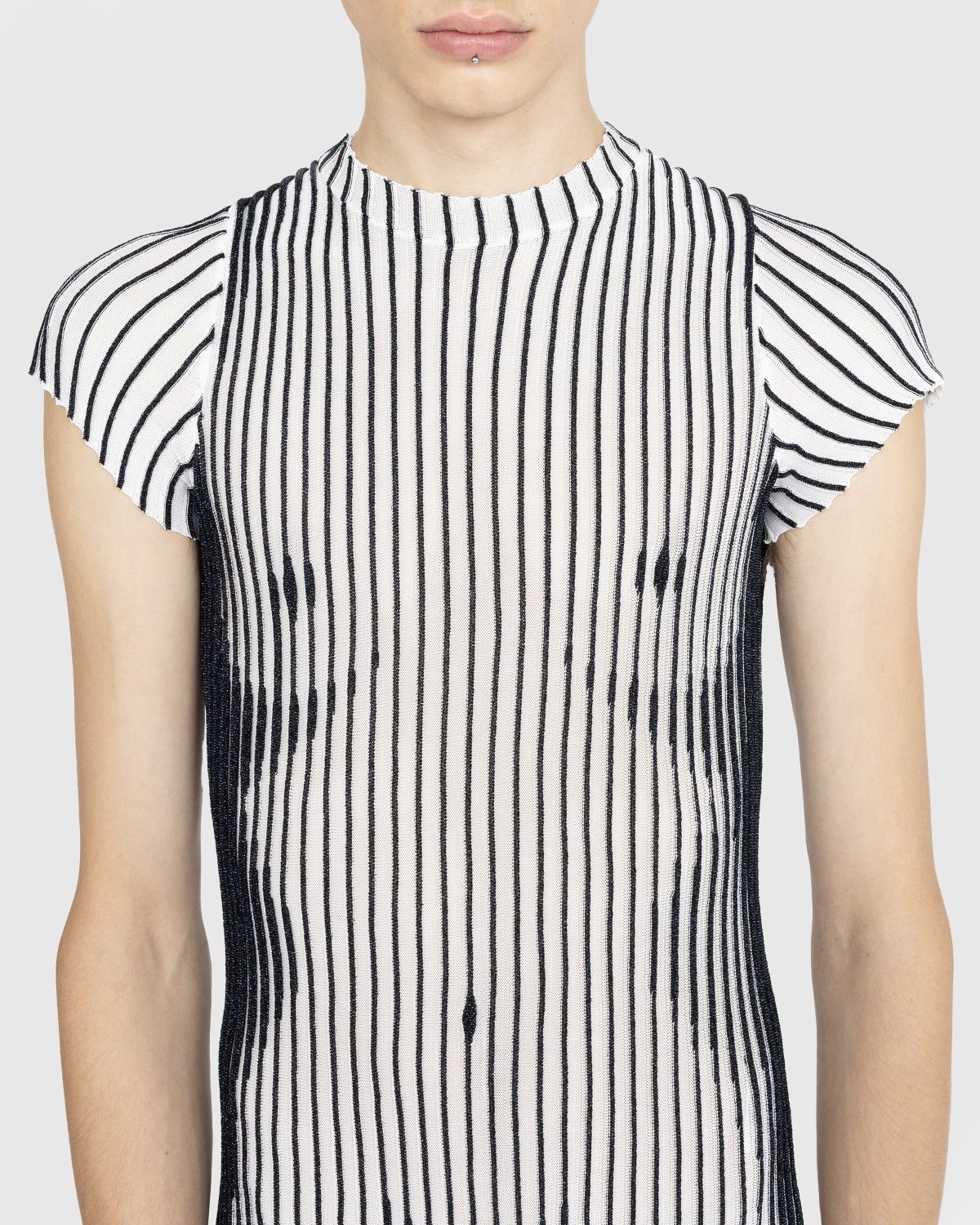 Jean Paul Gaultier – Short Sleeves Trompe L'Œil Long Dress White