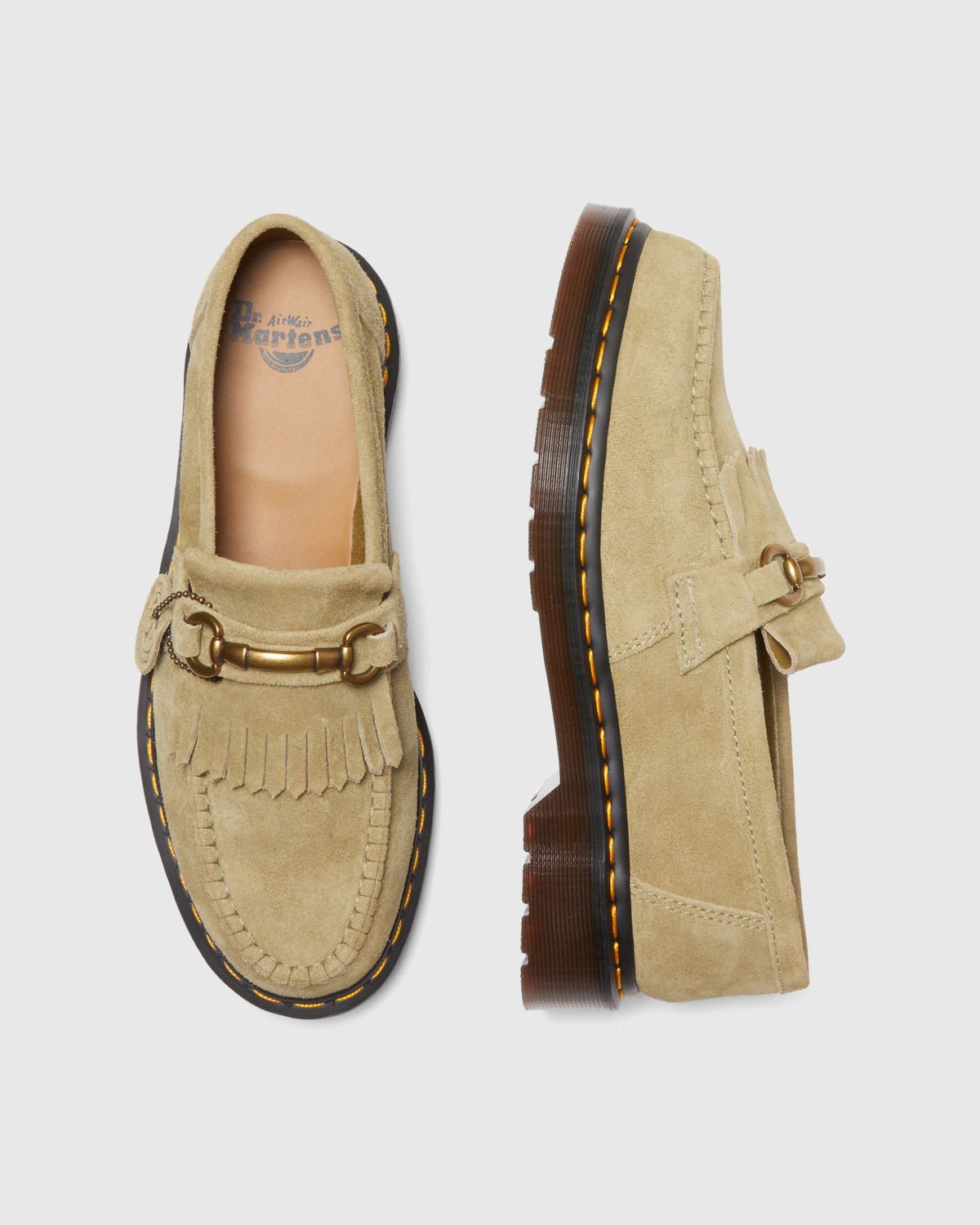 Dr. Martens – Adrian Snaffle Westminster Suede Pale Green - Shoes - Green - Image 4