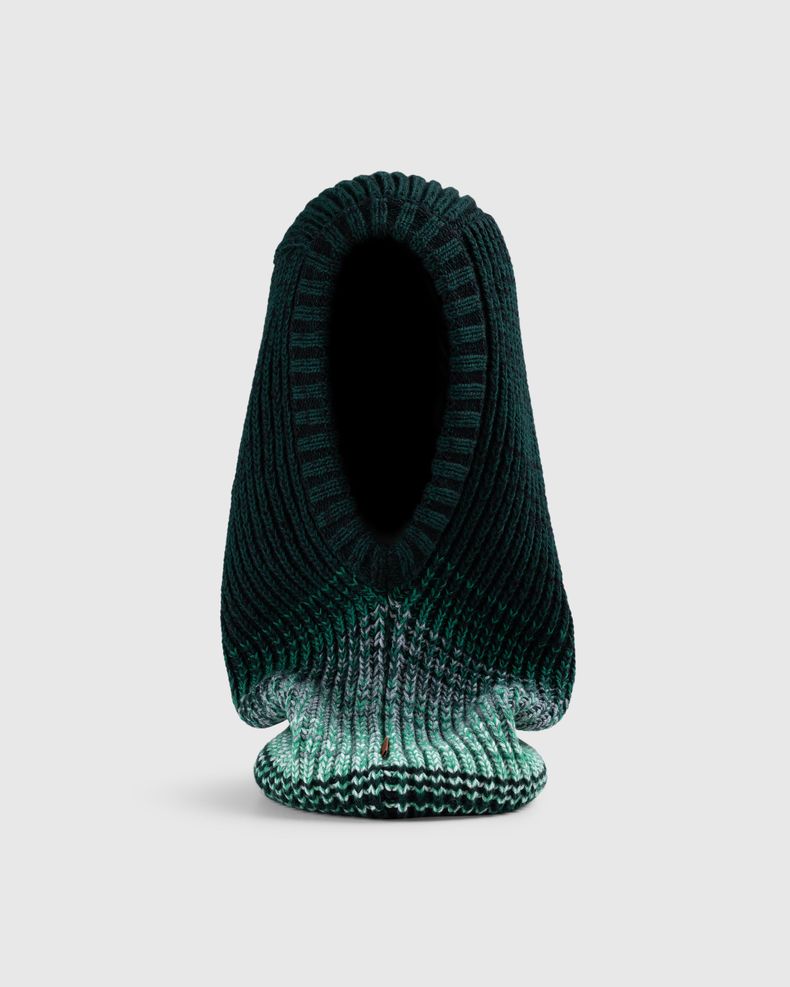 Wool Balaclava Green/Black/White