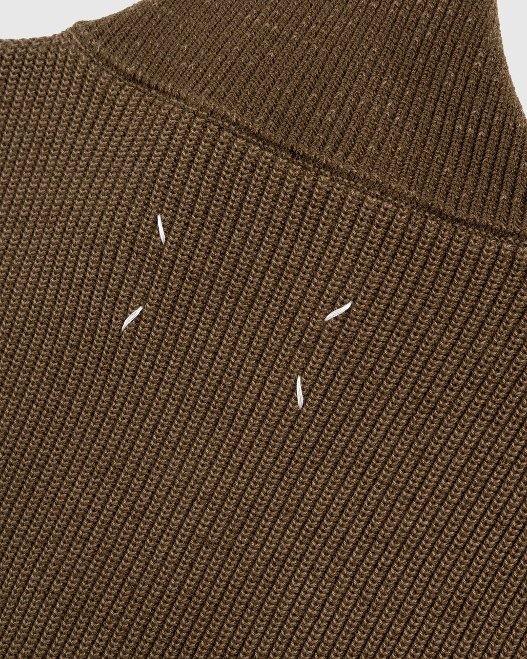 Maison Margiela – Knit Zip-Up Cardigan Brown - Knitwear - Brown - Image 6