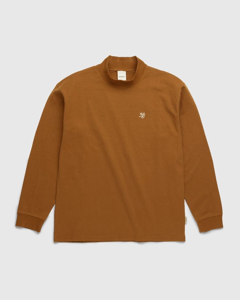 Heavy Logo Staples Mock Neck Acorn