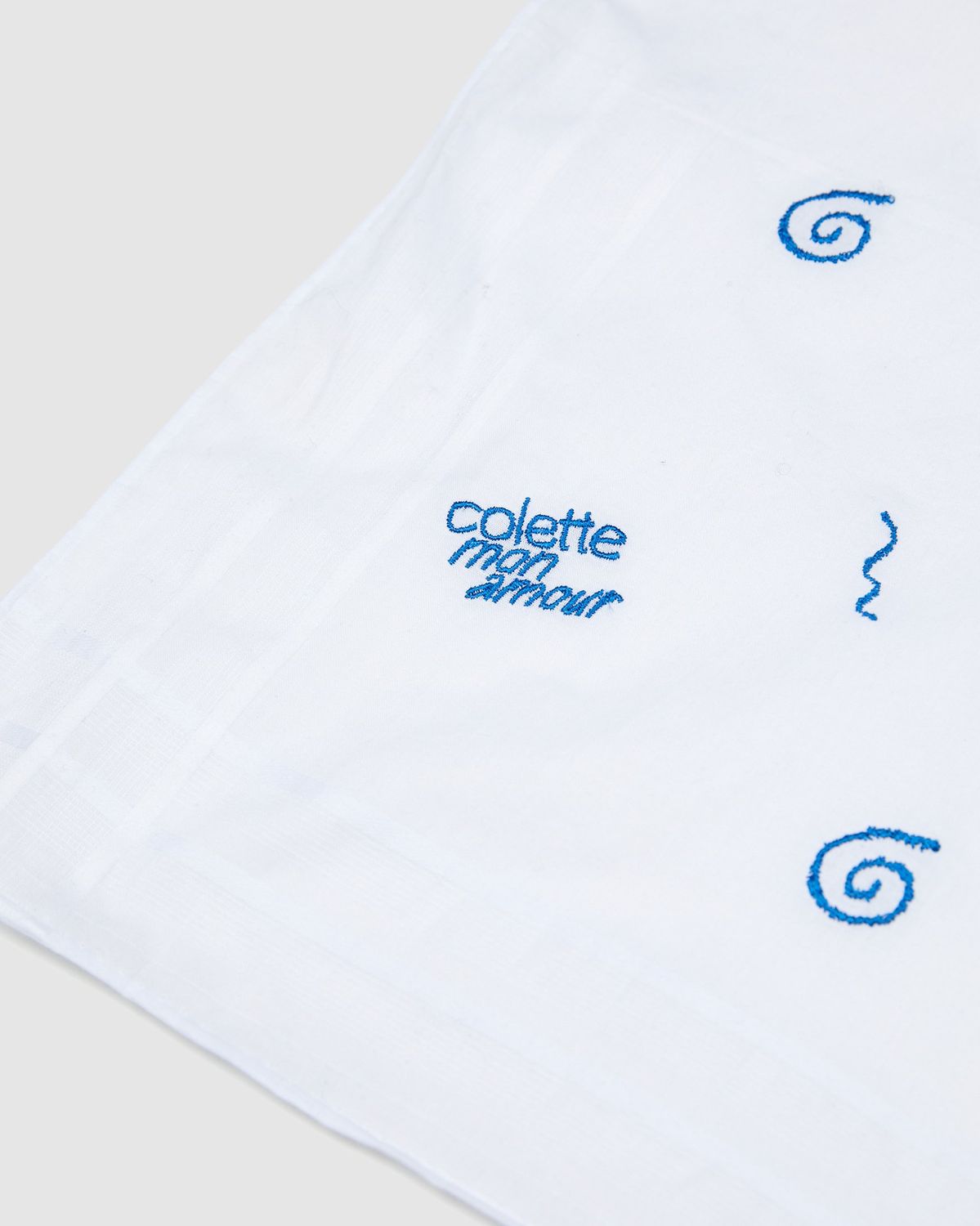 Colette Mon Amour x Thom Browne – White Embroidered Pocket Square - Bags - White - Image 3