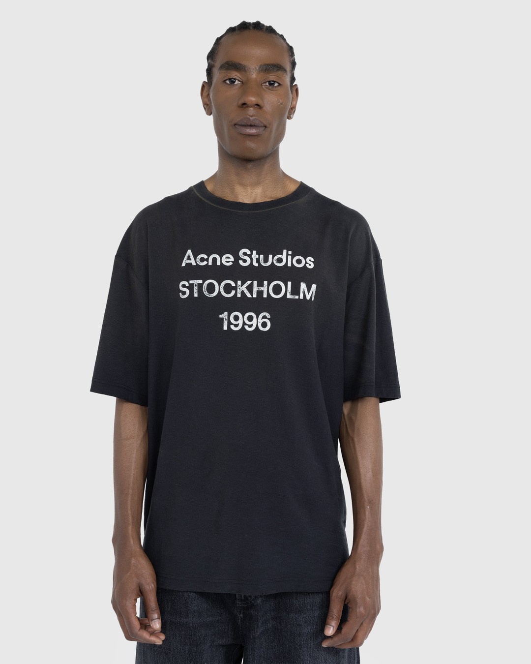 Acne Studios – Logo T-Shirt Black - T-Shirts - Black - Image 2