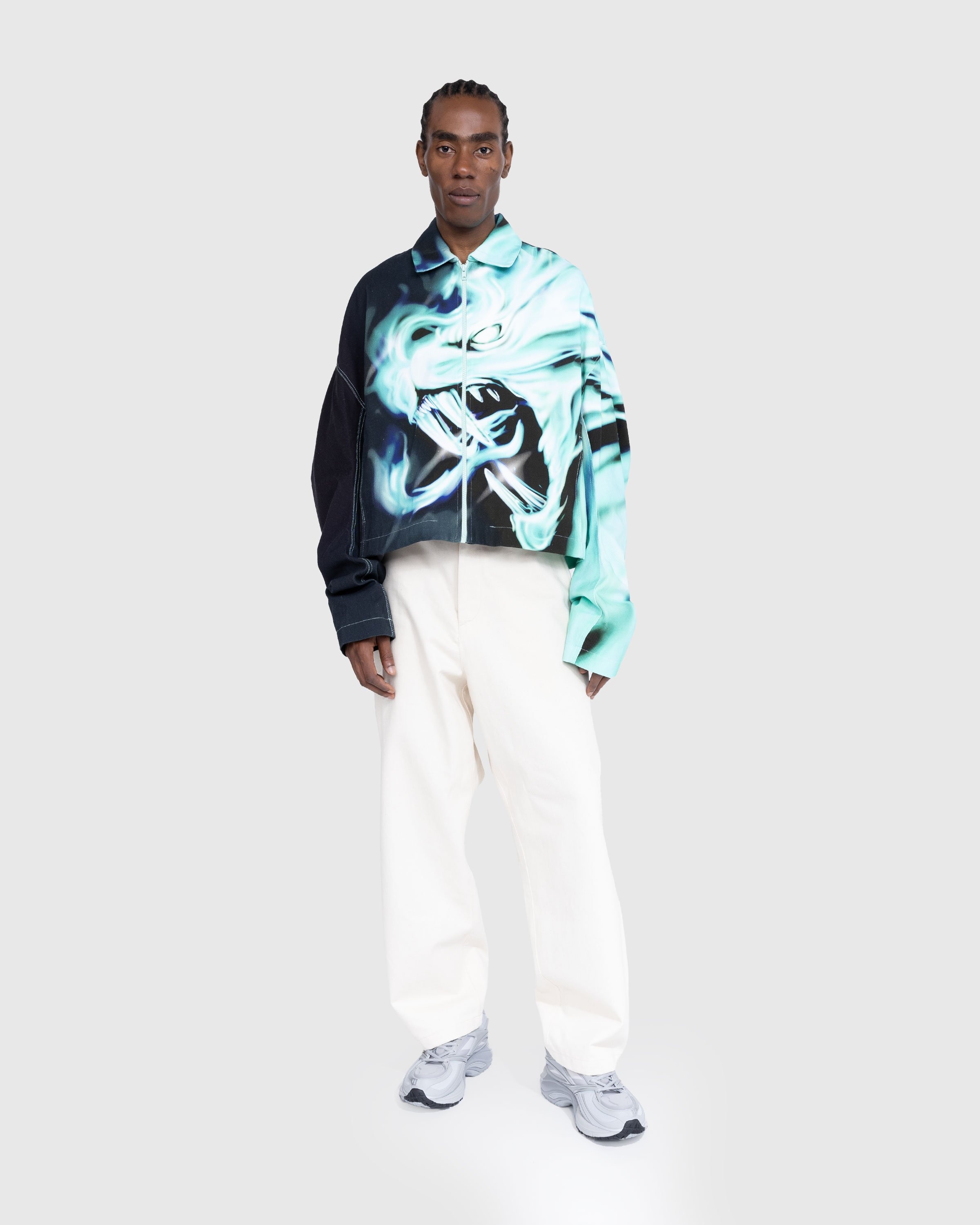 Gerrit Jacob – Printed Denim Jacket Mint - Outerwear - Green - Image 3