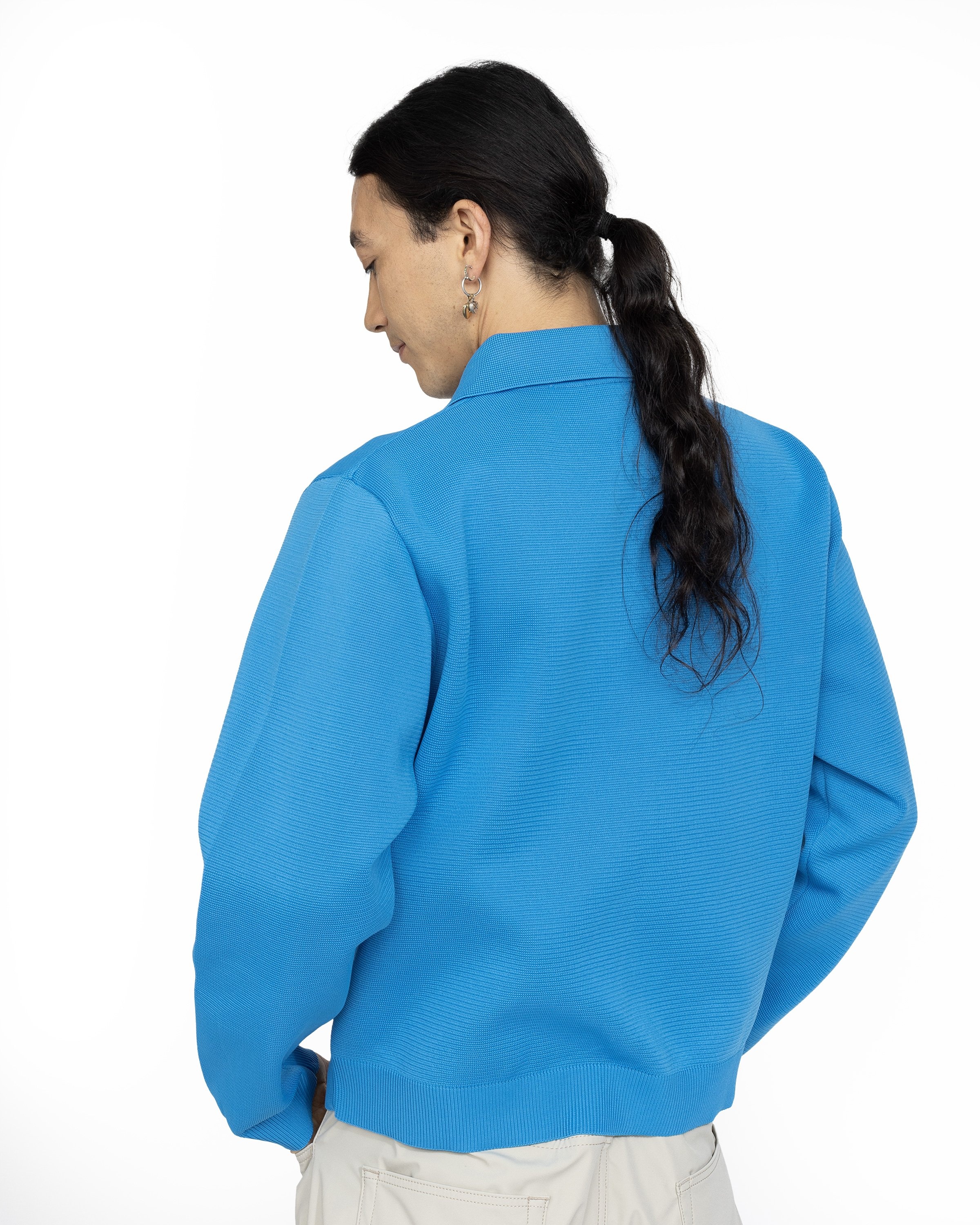 Our Legacy – Evening Polo Circuit Blue Performance Poly - Knitwear - Blue - Image 3