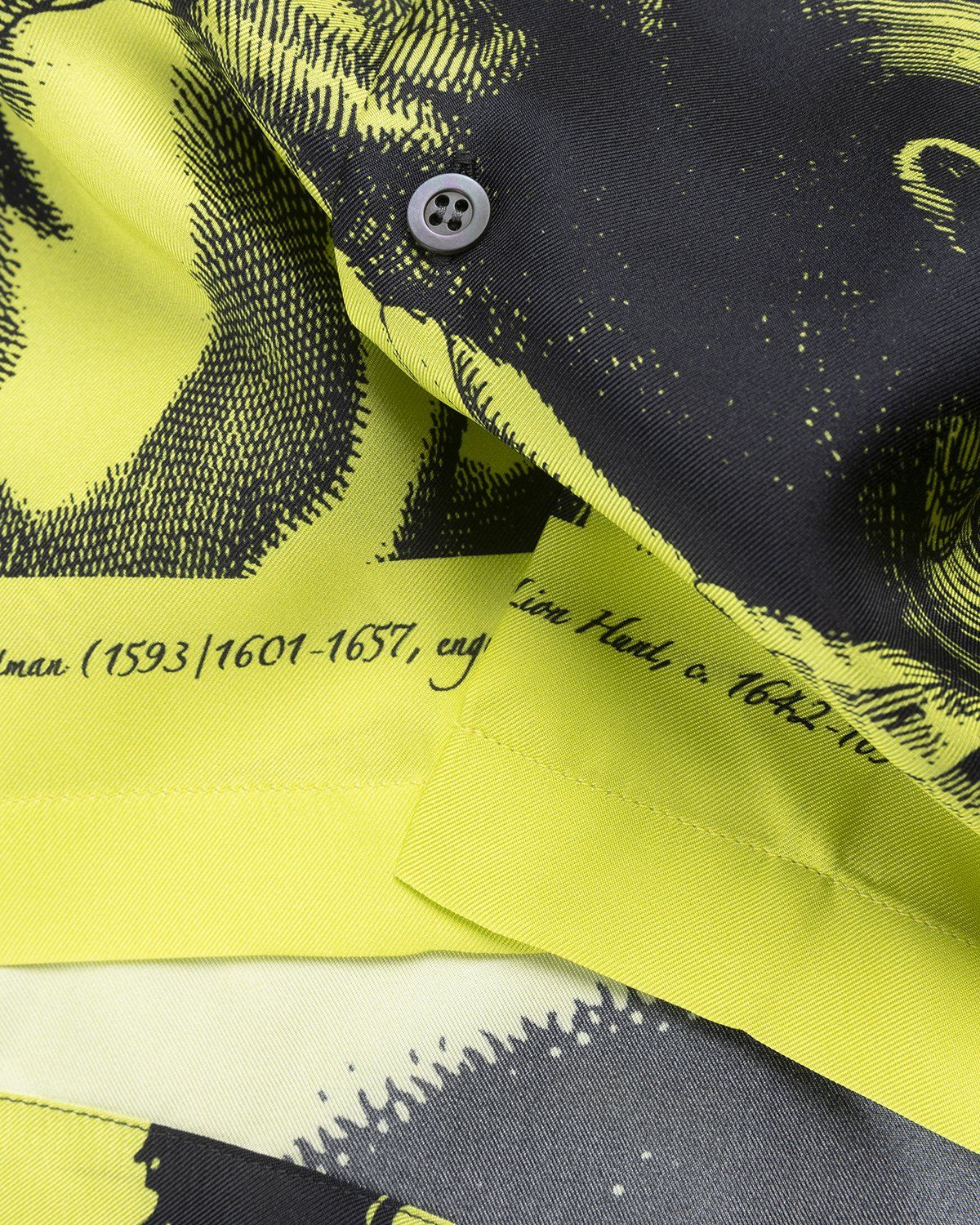 Dries van Noten – Carltone Silk Shirt Yellow - Shortsleeve Shirts - Yellow - Image 3
