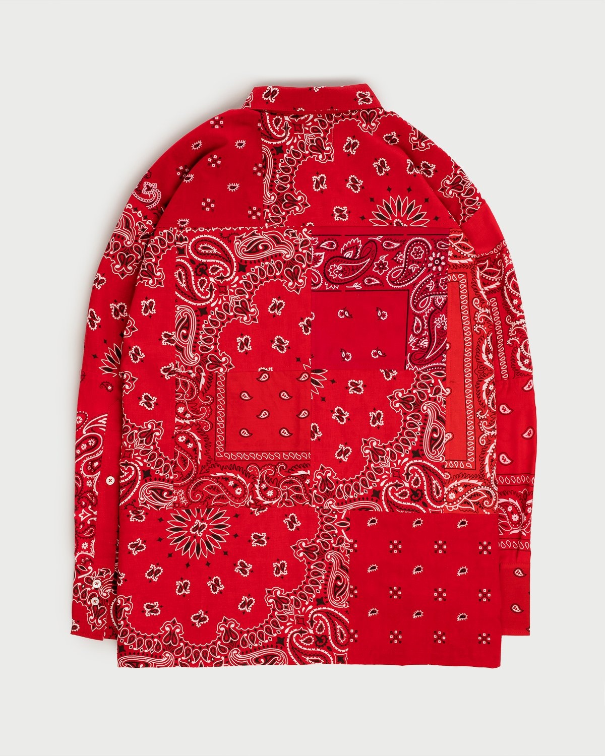 Miyagihidetaka – Bandana Shirt Red - Longsleeve Shirts - Red - Image 3