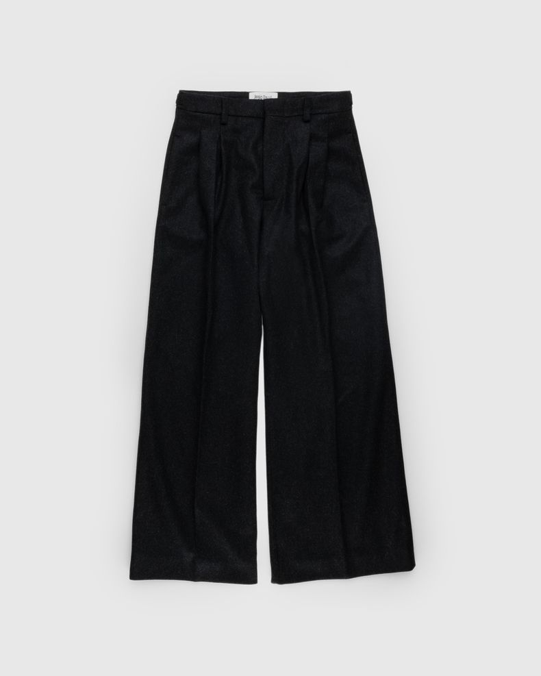 Felted Wool Suit Pants Dark Grey