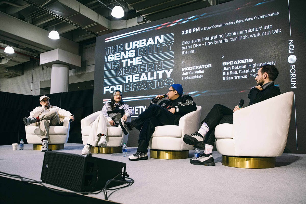 From left: Jeff Carvalho, Gia Seo, Jian DeLeon, and Brian Trunzo. They discuss how companies who integrate 'street semiotics' within their brand values are winning cultural relevance & market share.