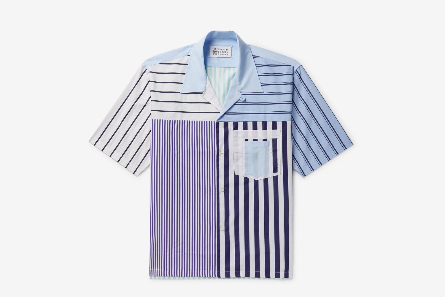 Camp-Collar Striped Cotton-Poplin Shirt