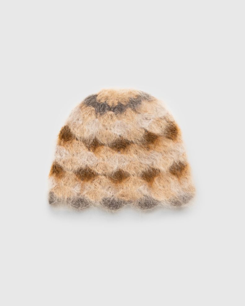 Brushed Mohair Seashell Bucket Hat Desert Camo