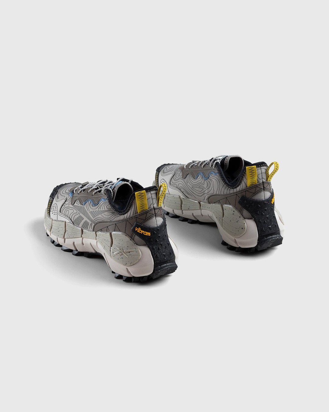 Reebok – Zig Kinetica II Edge Boulder Grey / Essential Blue / Sulfur Green - Sneakers - Grey - Image 4